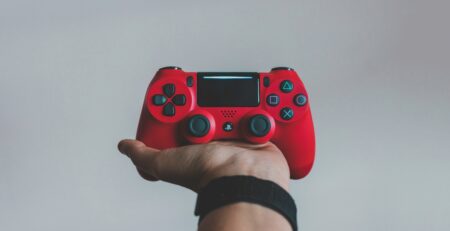 red Sony PS DualShock 4